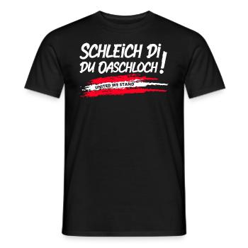 Schleich di, you Oaschloch! - Men's T-Shirt - black - Front - AI Model Male 178 light (178cm)