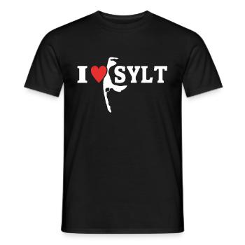Ich liebe Sylt Souvenir Inselurlaub I Love Sylt - Männer T-Shirt - Schwarz - Vorne - AI Model Male 178 light (178cm)