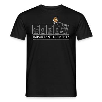 Wichtige Elemente für Kekse Liebhaber - Männer T-Shirt - Schwarz - Vorne - AI Model Male 178 light (178cm)