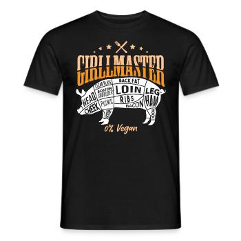 Grillmaster 0% Vegan - Männer T-Shirt - Schwarz - Vorne - AI Model Male 178 light (178cm)