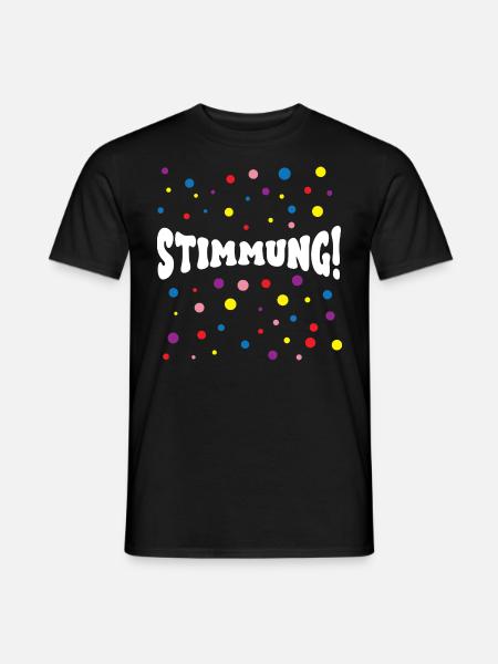 Karneval Stimmung Konfetti Kostüm Fasching - Männer T-Shirt - Schwarz