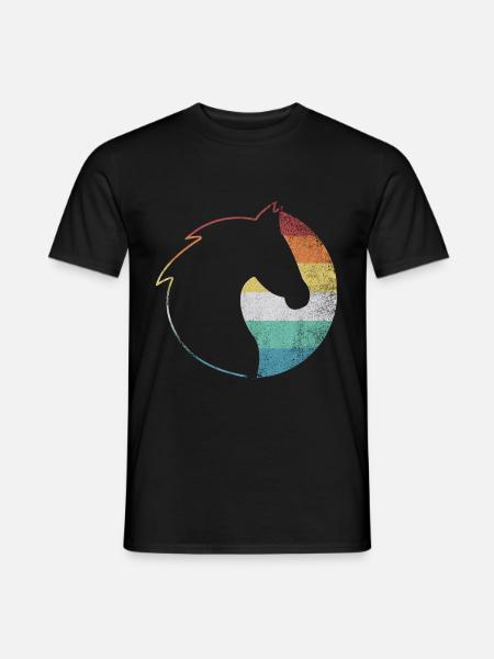 chevaux - T-shirt homme - noir