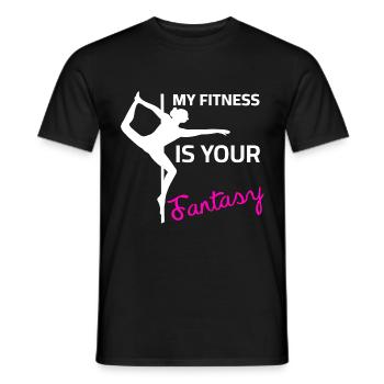 Pole Dance - My Fitness is your Fantasy - Men's T-Shirt - black - Front - AI Model Male 178 light (178cm)