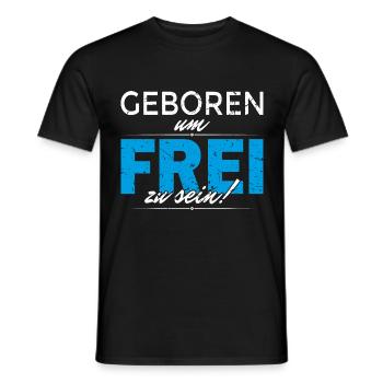 Geboren um frei zu sein - Männer T-Shirt - Schwarz - Vorne - AI Model Male 178 light (178cm)