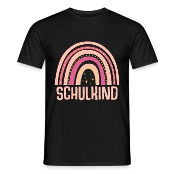 Regenbogen Schulkind Schulanfang Mädchen - Männer T-Shirt - Schwarz - Vorne - AI Model Male 178 light (178cm)