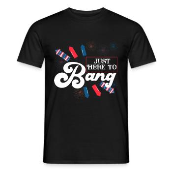 Patriotic Fireworks Party USA Célébration 4 juillet - T-shirt homme - noir - Devant - AI Model Male 178 light (178cm)