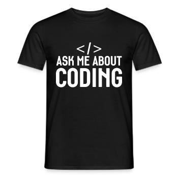 Programmierer Entwickler Programmierer Programmieren IT Computer - Männer T-Shirt - Schwarz - Vorne - AI Model Male 178 light (178cm)