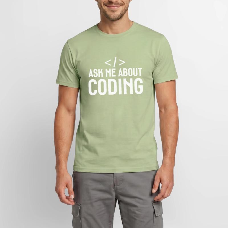 Codeur Développeur Programmeur Codage informatique informatique T-shirt homme