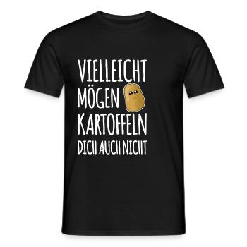 Lustiger Spruch Kartoffel - Männer T-Shirt - Schwarz - Vorne - AI Model Male 178 light (178cm)