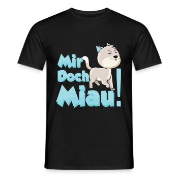 Mir Doch Miau - Katzen - Männer T-Shirt - Schwarz - Vorne - AI Model Male 178 light (178cm)