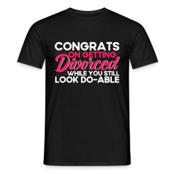Divorce Divorcé Don divorcé - T-shirt homme - noir - Devant - AI Model Male 178 light (178cm)