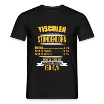 Tischler Meister, Schreiner Meister Geschenkidee I - Männer T-Shirt - Schwarz - Vorne - AI Model Male 178 light (178cm)