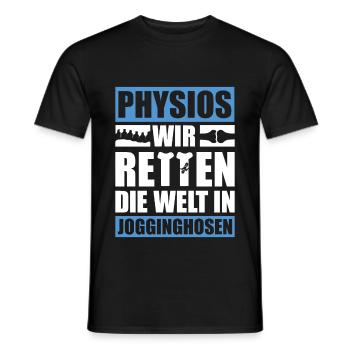 Physio I Physiotherapie I Physiotherapeut - Männer T-Shirt - Schwarz - Vorne - AI Model Male 178 light (178cm)