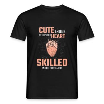Gift for the paramedic, paramedic - Men's T-Shirt - black - Front - AI Model Male 178 light (178cm)