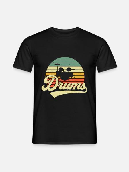 Schlagzeug Drums Retro Vintage - Men's T-Shirt - black