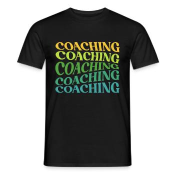 Coaching Coach Mentor Trainer Mindset Influencer - Men's T-Shirt - black - Front - AI Model Male 178 light (178cm)