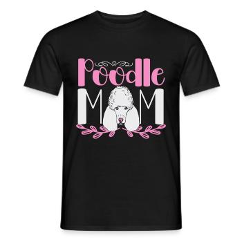 Caniche Maman Chien Caniche Mama - T-shirt homme - noir - Devant - AI Model Male 178 light (178cm)