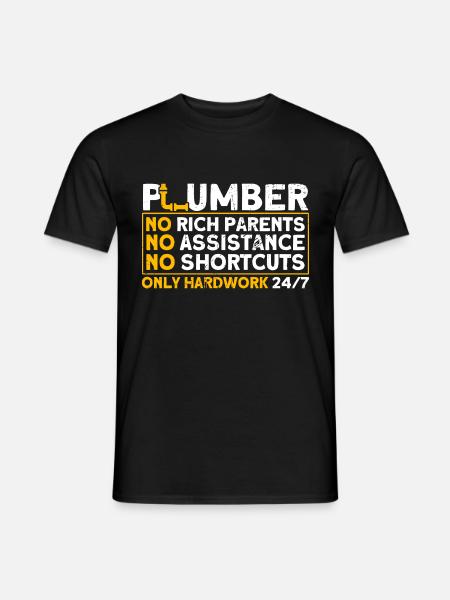 Sanitary fittings Plumbing Trade - Men's T-Shirt - black