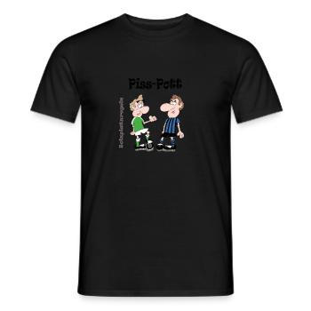 Piss-Pott - Männer T-Shirt - Schwarz - Vorne - AI Model Male 178 light (178cm)