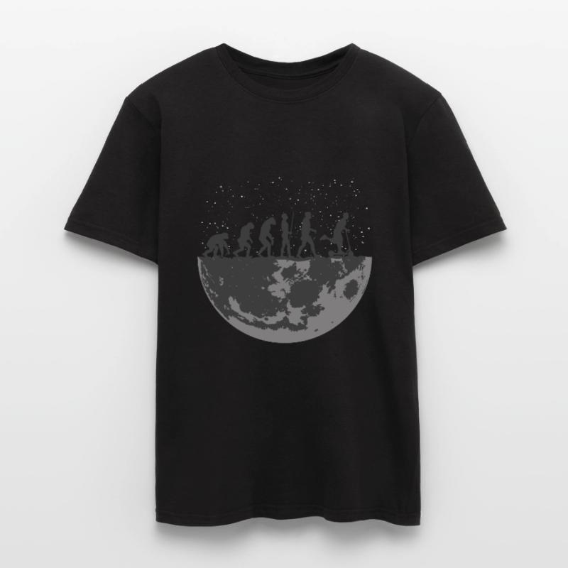 Tretroller E-Roller Elektroroller Evolution Mond Männer T-Shirt