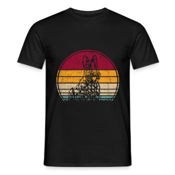 Schottischer Scottish Terrier Hund Retro Vintage - Männer T-Shirt - Schwarz - Vorne - AI Model Male 178 light (178cm)