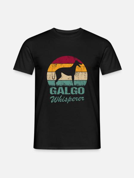 Galgo Espanol Chien Greyhound Whisperer - T-shirt homme - noir