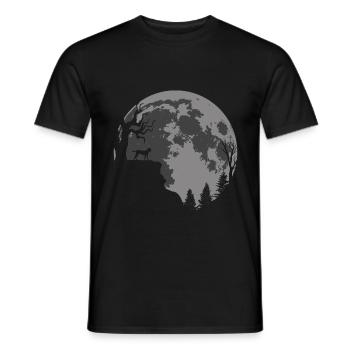 Bardino Majorero Canario Chien Lune - T-shirt homme - noir - Devant - AI Model Male 178 light (178cm)