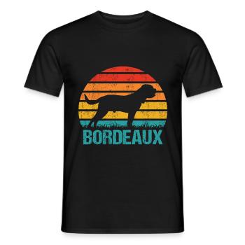 Vintage Retro Bordeaux Great Dane Bordeaux Great Dane - Men's T-Shirt - black - Front - AI Model Male 178 light (178cm)