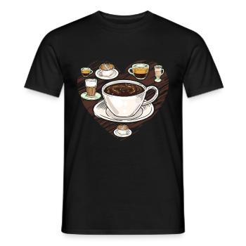 Café Hommes Femmes Barista - T-shirt homme - noir - Devant - AI Model Male 178 light (178cm)