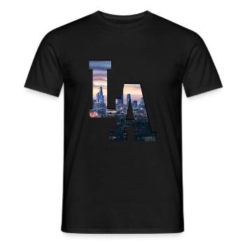Los Angeles, Californie, Los Angeles - T-shirt homme - noir - Devant - AI Model Male 178 light (178cm)
