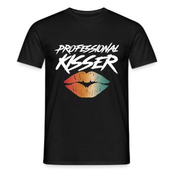 Professional Kisser - Männer T-Shirt - Schwarz - Vorne - AI Model Male 178 light (178cm)