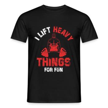 Weightlifter - Men's T-Shirt - black - Front - AI Model Male 178 light (178cm)