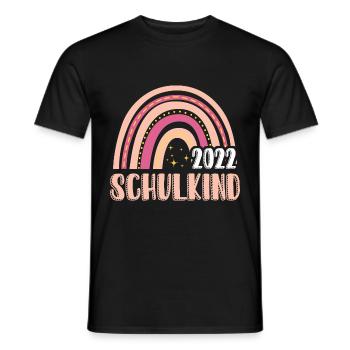 Mädchen Schulkind 2022 Regenbogen - Männer T-Shirt - Schwarz - Vorne - AI Model Male 178 light (178cm)