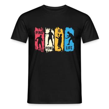 Tischtennis, Tischtennis, Tischtennis - Männer T-Shirt - Schwarz - Vorne - AI Model Male 178 light (178cm)