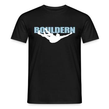 Sport "Bouldern" mit Kletterer - Männer T-Shirt - Schwarz - Vorne - AI Model Male 178 light (178cm)