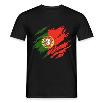 Portugal - T-shirt homme - noir - Devant - AI Model Male 178 light (178cm)