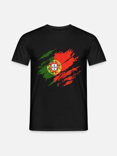 Portugal Flag - Men's T-Shirt - black