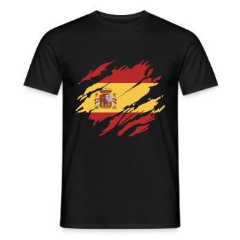 Spanien - Männer T-Shirt - Schwarz - Vorne - AI Model Male 178 light (178cm)