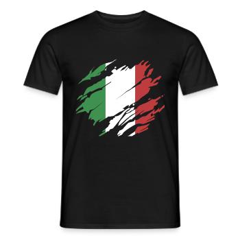 Italia flag - Men's T-Shirt - black - Front - AI Model Male 178 light (178cm)