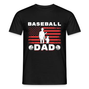 Amerikanischer Baseball Vater Sohn - Männer T-Shirt - Schwarz - Vorne - AI Model Male 178 light (178cm)