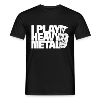 Tuba - Männer T-Shirt - Schwarz - Vorne - AI Model Male 178 light (178cm)