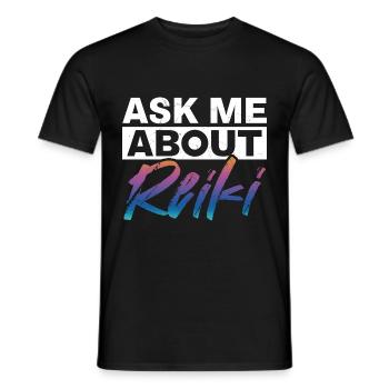Maître Reiki Thérapie de Méditation Spirituelle - T-shirt homme - noir - Devant - AI Model Male 178 light (178cm)