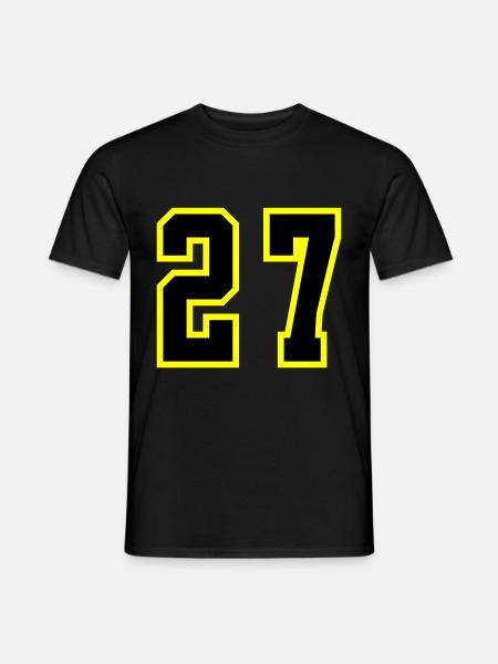 27 Number Jersey - Men's T-Shirt - black