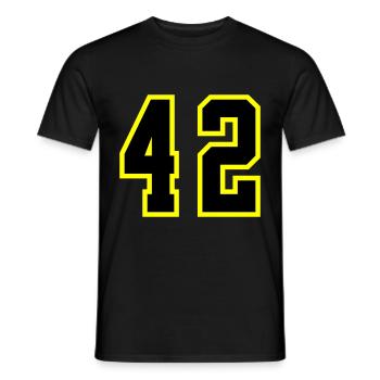 42 Number Leotard - Men's T-Shirt - black - Front - AI Model Male 178 light (178cm)