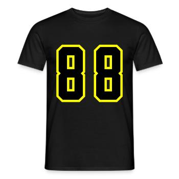 88 Number Jersey - Men's T-Shirt - black - Front - AI Model Male 178 light (178cm)