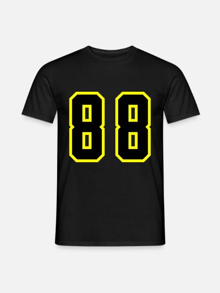 88 Number Jersey - Men's T-Shirt - black