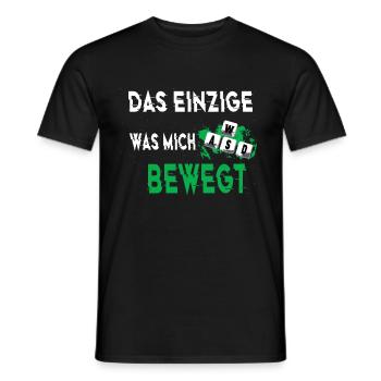 Gamer WASD Zocken Spruch Einzige was mich bewegt - Männer T-Shirt - Schwarz - Vorne - AI Model Male 178 light (178cm)