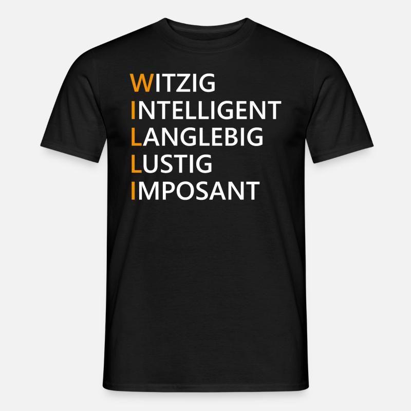 Willi Name Geschenk - Männer T-Shirt - Schwarz