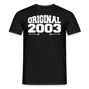 Original 2003 | Geburtstagsgeschenk 2003 - Männer T-Shirt - Schwarz - Vorne - AI Model Male 178 light (178cm)
