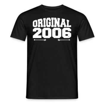 Original 2006 | Birthday Gift 2006 - Men's T-Shirt - black - Front - AI Model Male 178 light (178cm)